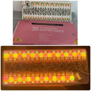 Vintage Easter Egg String Lights Pastel 16ft